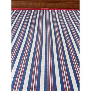 PACIFIC Striped TWIN Flat Sheet No Iron Extra Strength Muslin 91 x71 Made in USA